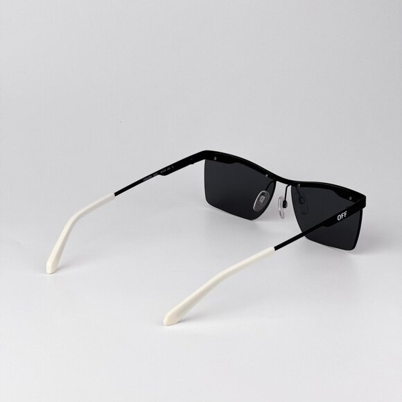 Off-White RIMINI Sunglasses – Black Semi-Rim Frame | Model OERI095F 1007 - Picture 5 of 9